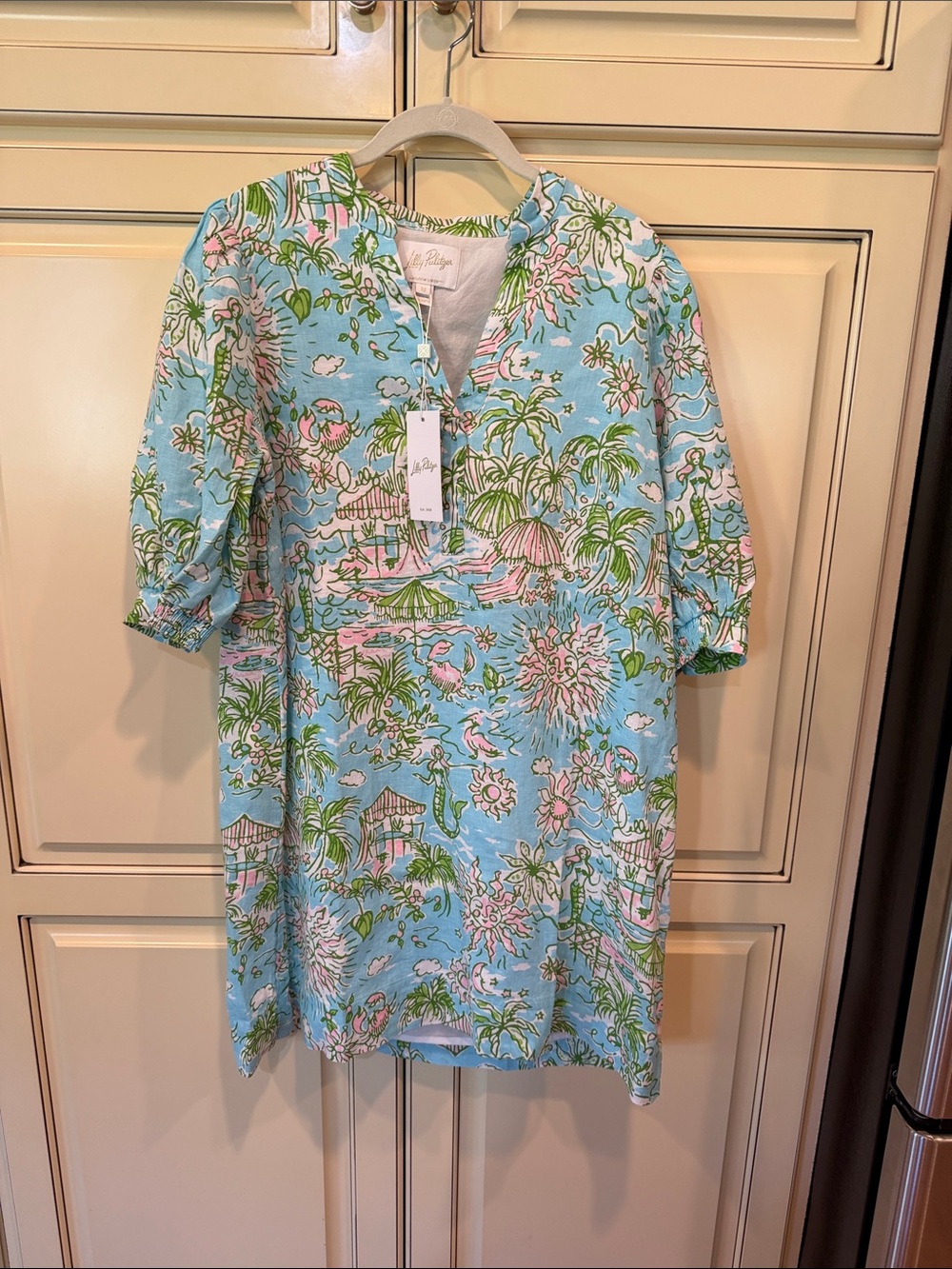 Lilly Pulitzer Mialeigh dress Freshwater Blue Sunbathers Bliss size 10 NWT
